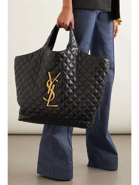 ysl big black tote|yves saint laurent shopping tote.